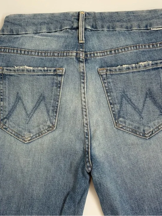 MOTHER The Looker Ankle Step Fray Jeans 26 Distressed Raw Hem High Rise - Picture 8 of 14